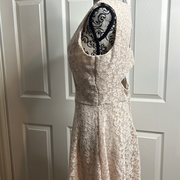 Speechless Cream Snatched Waist Sparkle Dress Juniors 13 - Picture 3 of 6